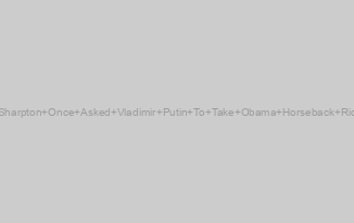 Al Sharpton Once Asked Vladimir Putin To Take Obama Horseback Riding