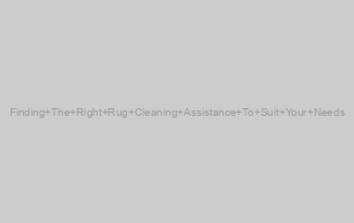 Finding The Right Rug Cleaning Assistance To Suit Your Needs