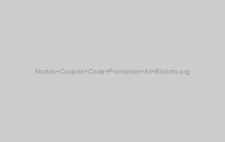 Norton Coupon Code Promotion At BitsInfo.org