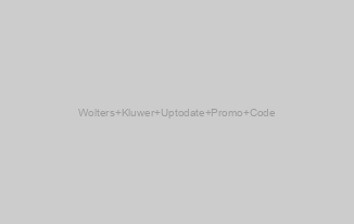 Wolters Kluwer Uptodate Promo Code