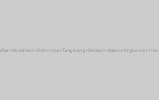 Daftar Akreditasi SMA Kota Tangerang Selatan dalam Angka dan Huruf