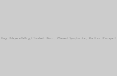 Hugo Meyer-Welfing, Elisabeth Roon, Wiener Symphoniker, Karl von Pauspertl